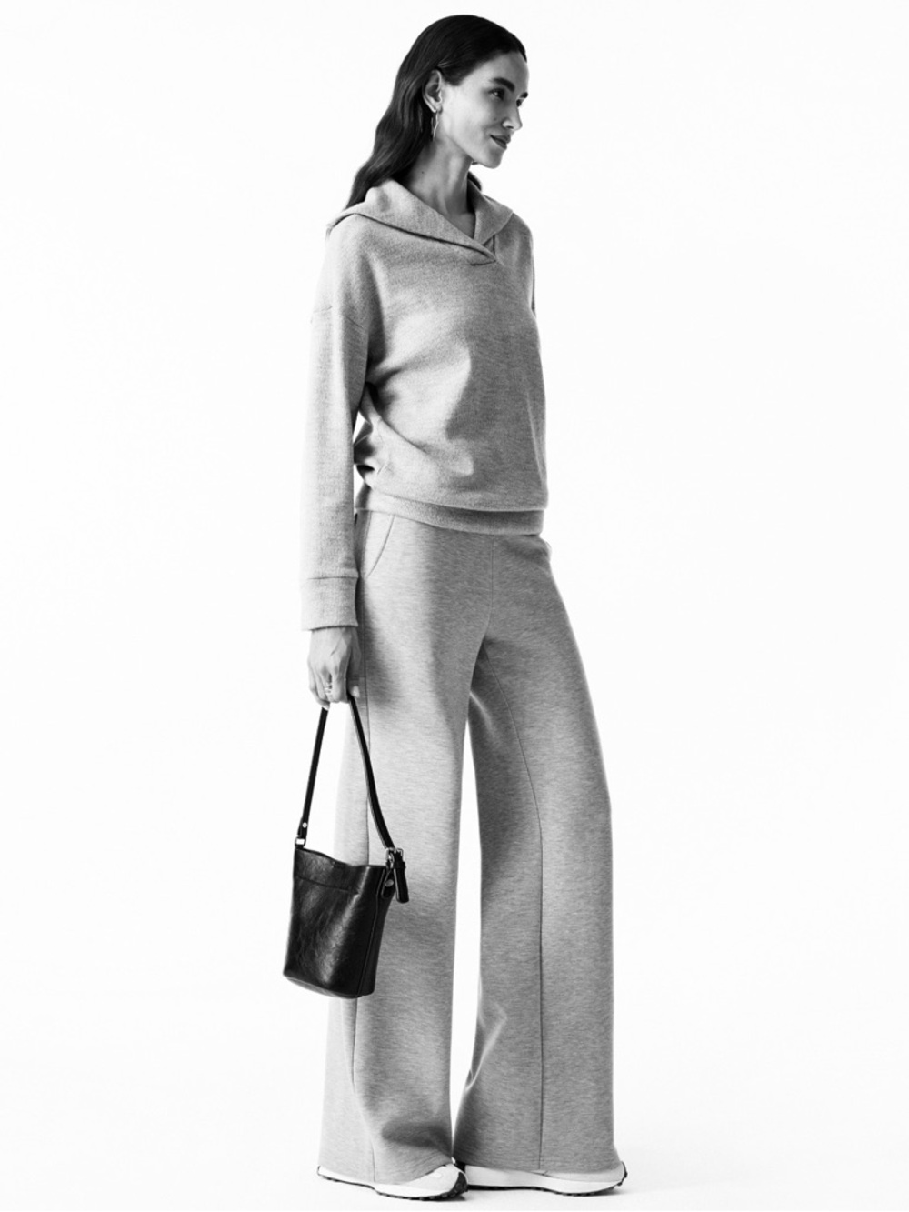 OGL Black Wide-Leg High-Rise Pants